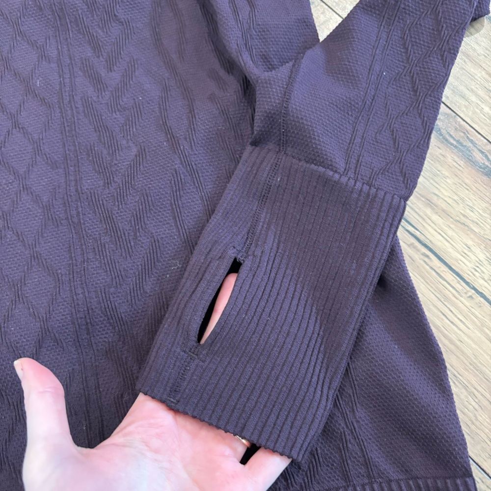 Lululemon Rest Less Hoodie Long Sleeve Top Black Cherry Size 8 - Picture 7 of 11